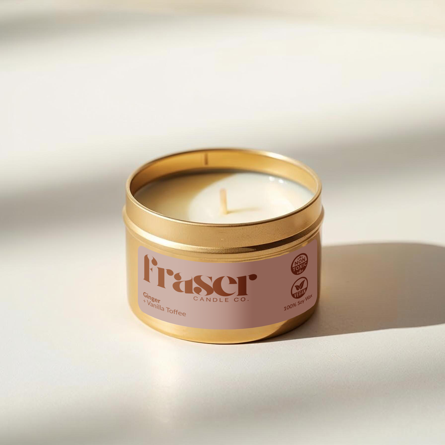 Ginger + Vanilla Toffee - Soy Wax Candle