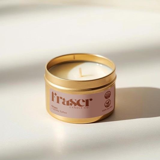 Ginger + Vanilla Toffee - Soy Wax Candle