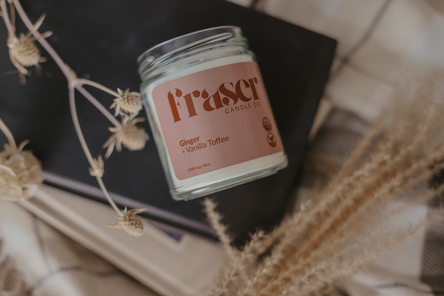 Ginger + Vanilla Toffee - Soy Wax Candle
