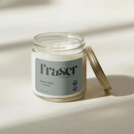 Lemon Zest + Cypress - Soy Wax Candle (Silvermere)