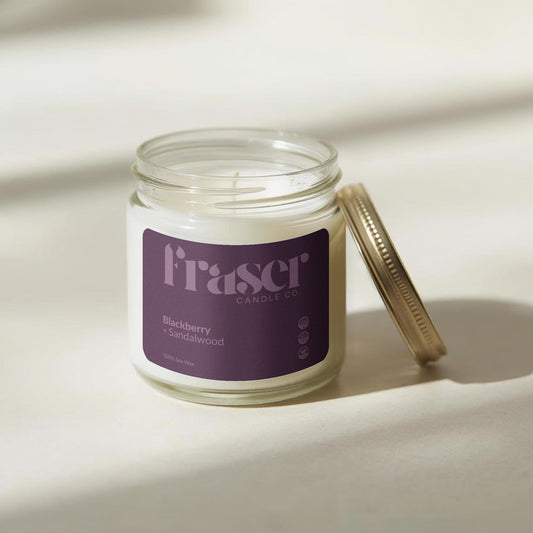 Blackberry + Sandalwood - Soy Wax Candle (Lady)
