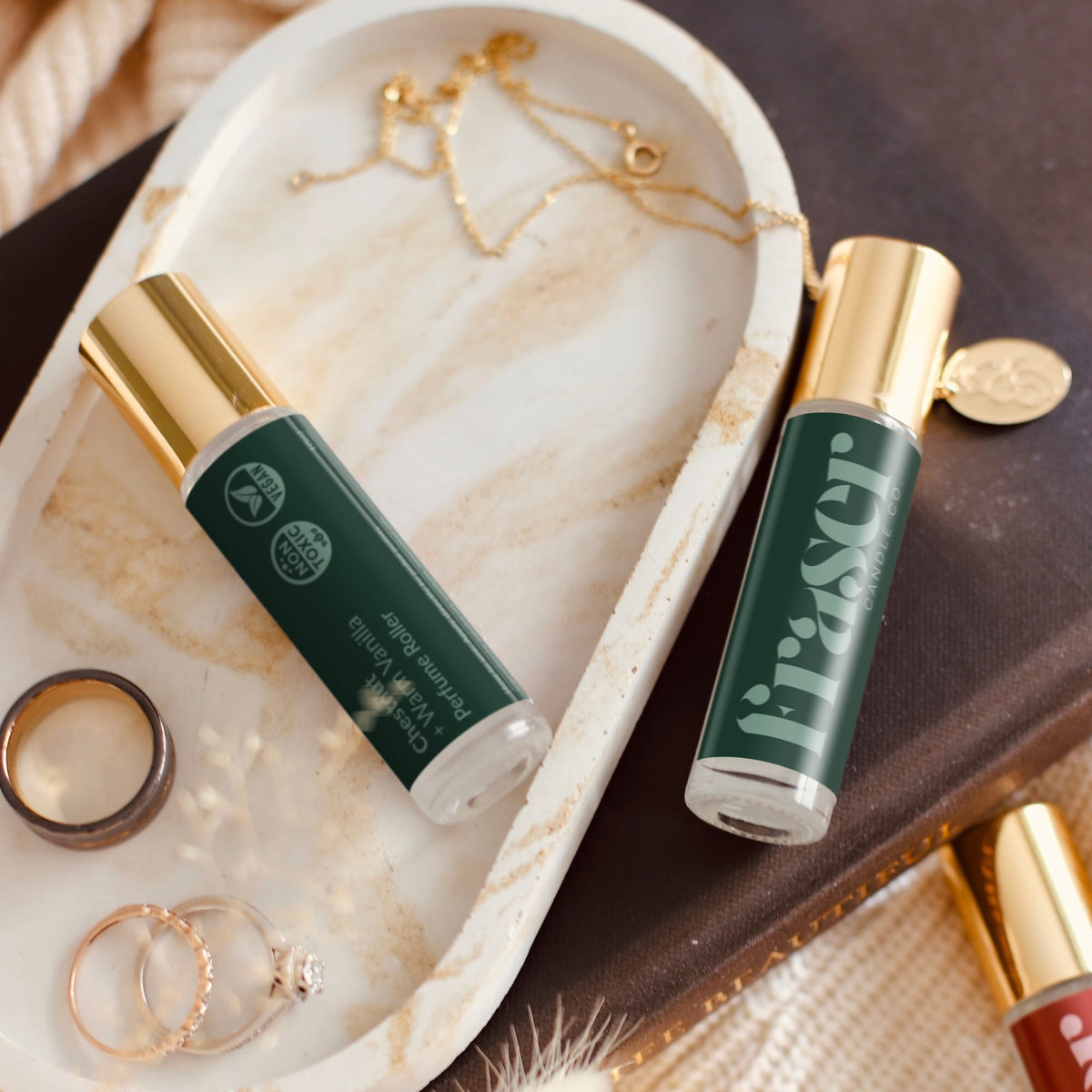 Chestnut + Warm Vanilla Perfume Roller (No. 19)