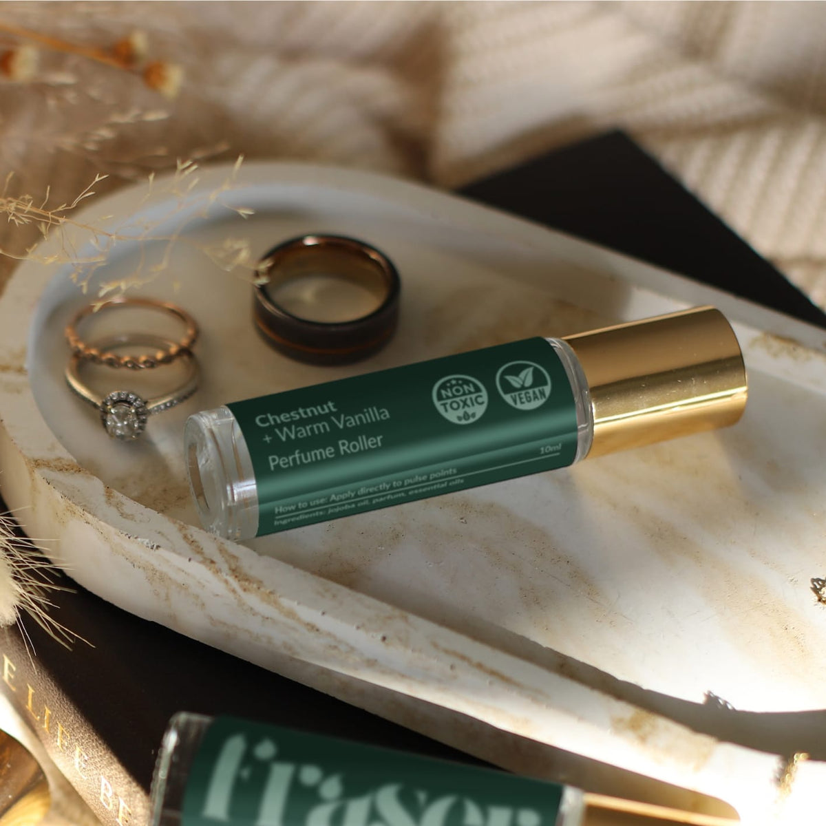 Chestnut + Warm Vanilla Perfume Roller (No. 19)