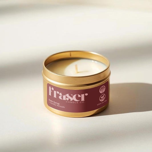 Date Syrup + Vanilla Woods - Soy Wax Candle