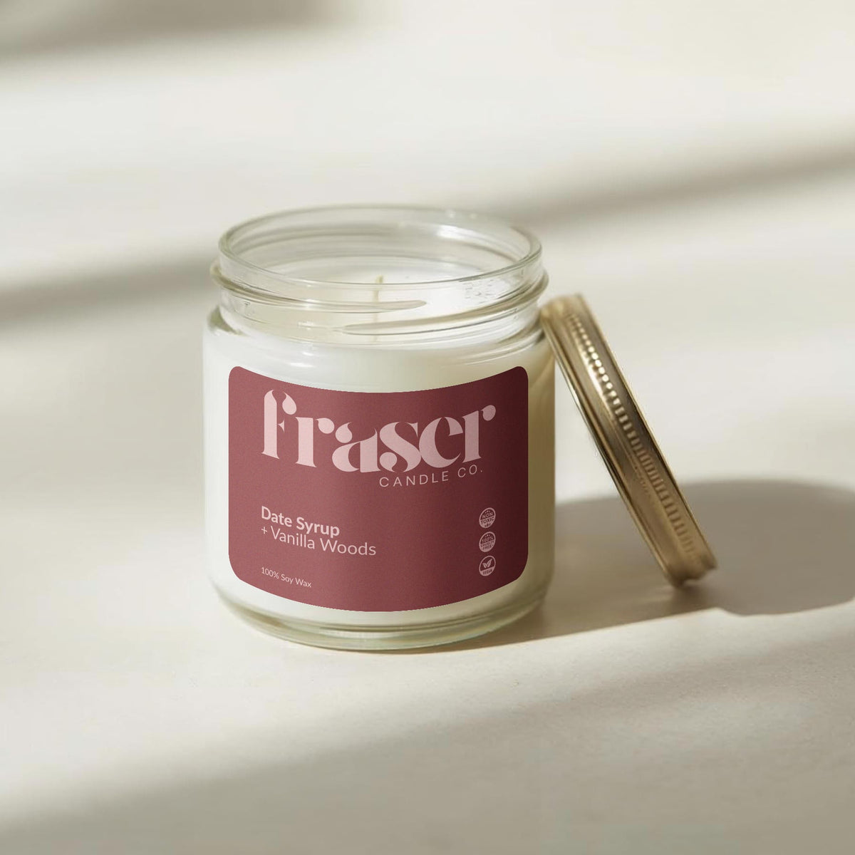 Date Syrup + Vanilla Woods - Soy Wax Candle