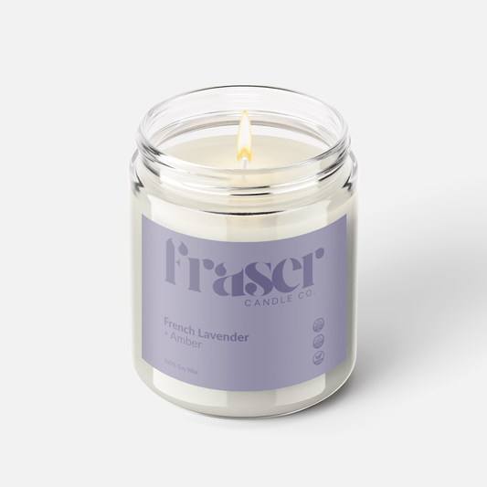 French Lavender + Amber - Soy Wax Candle