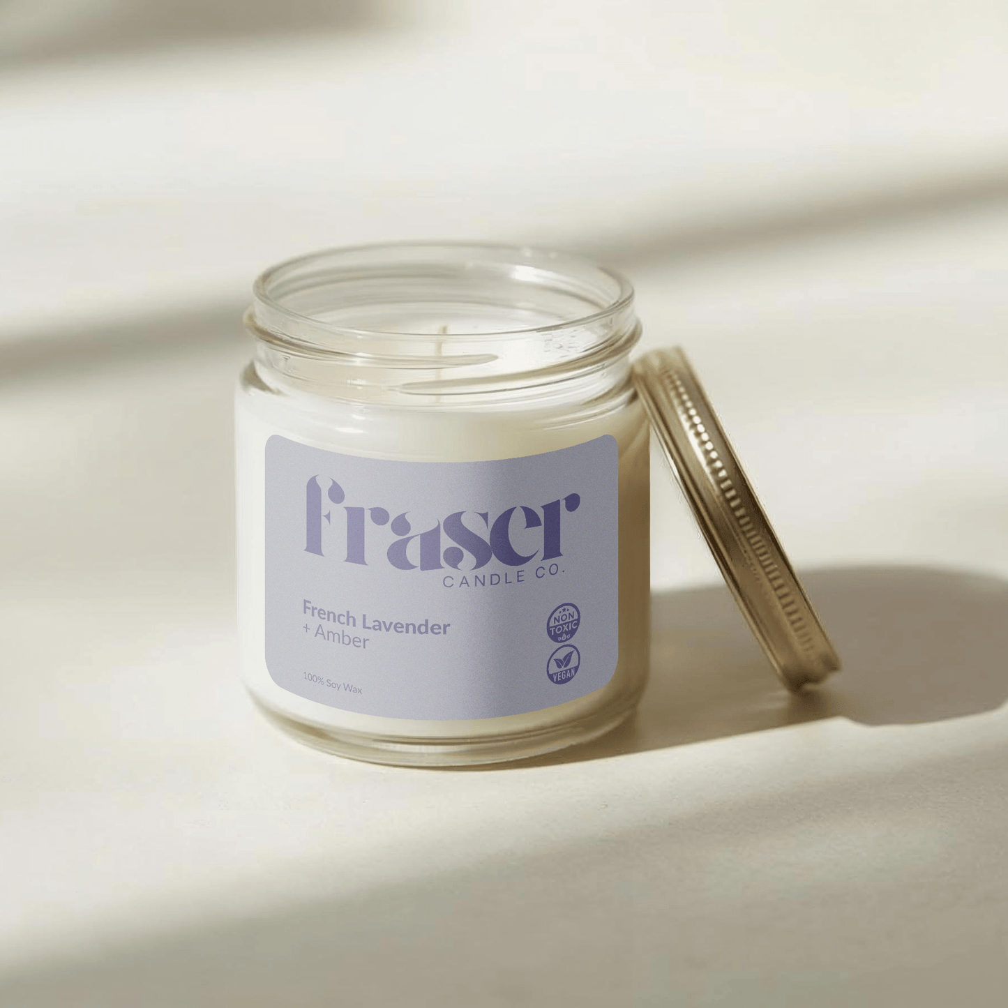 French Lavender + Amber - Soy Wax Candle
