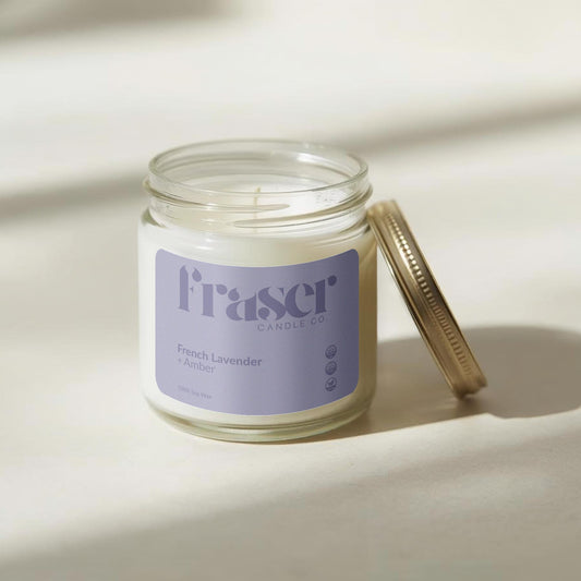 French Lavender + Amber - Soy Wax Candle