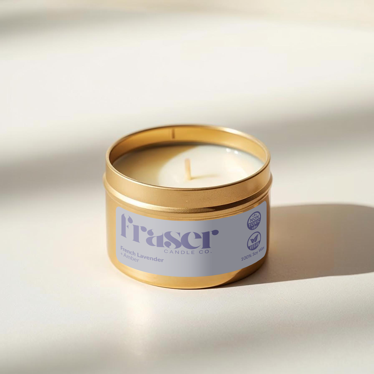 French Lavender + Amber - Soy Wax Candle