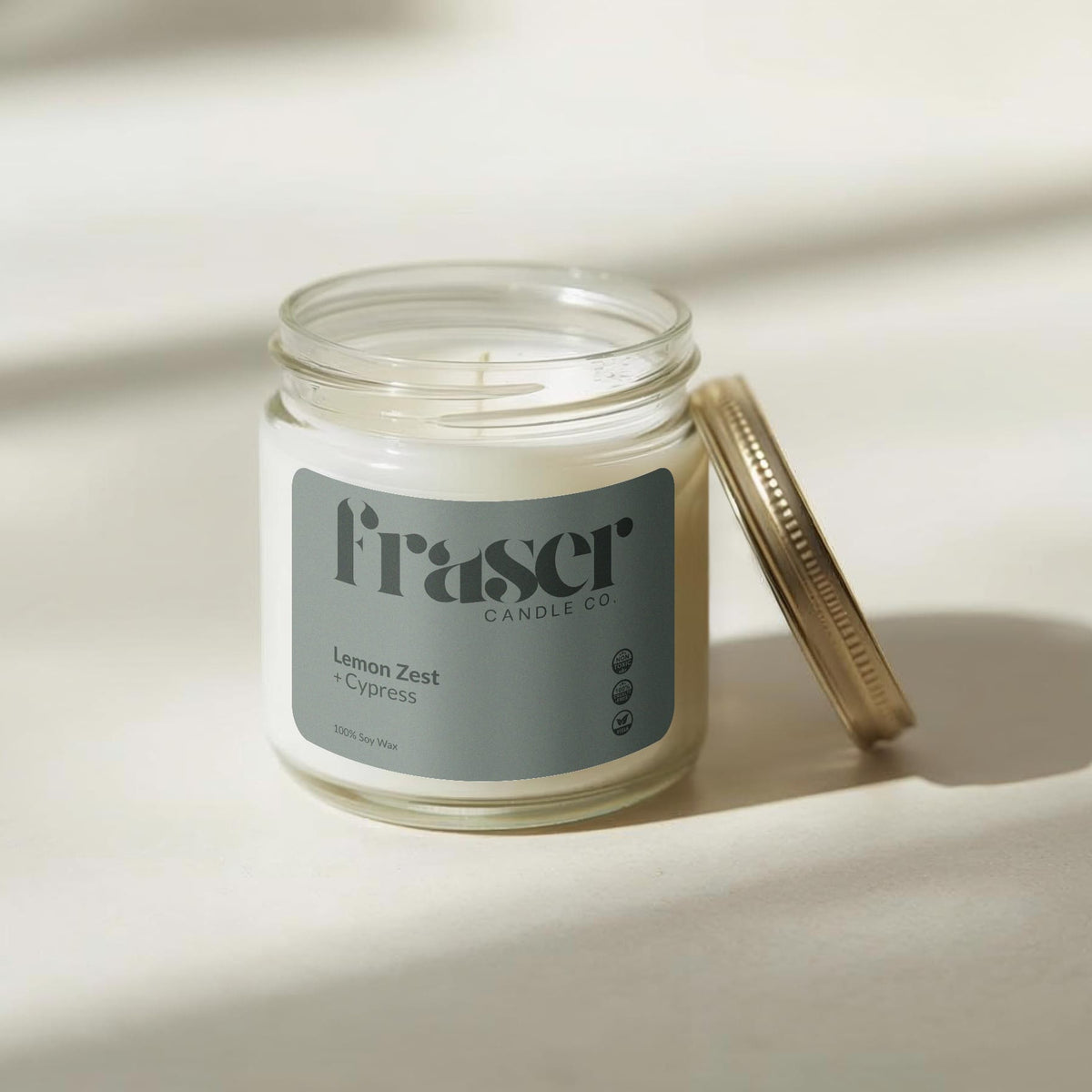 Lemon Zest + Cypress - Soy Wax Candle (Silvermere)