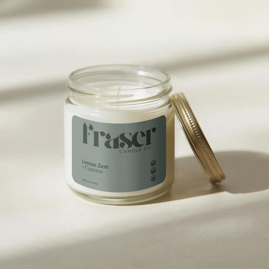 Lemon Zest + Cypress - Soy Wax Candle (Silvermere)