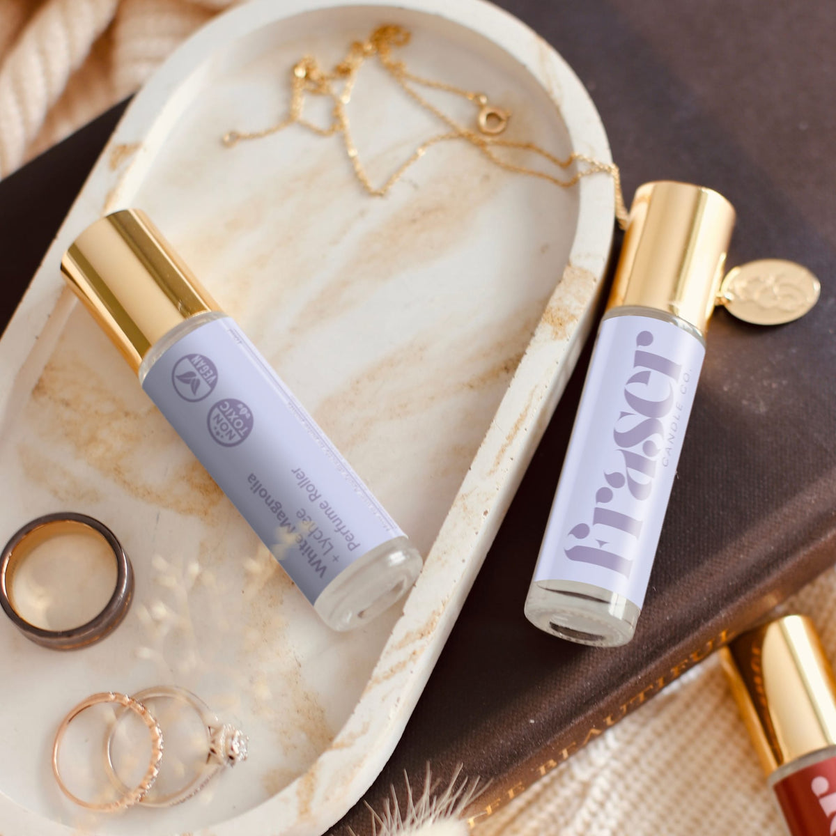 White Magnolia + Lychee Perfume Roller (No. 17)